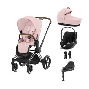 Cybex Priam Cloud T i-Size Bundles - Chrome Brown/Peach Pink