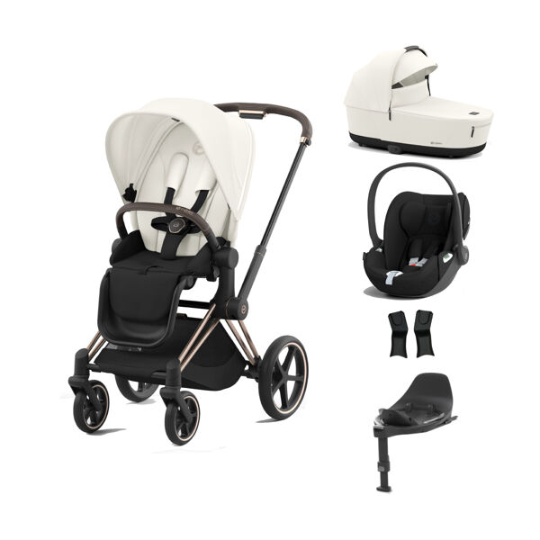 Cybex Priam Cloud T i-Size Bundles - Rosegold/Off White