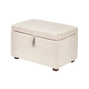 Gaia Serena Footstool - Biscuit Boucle/Walnut