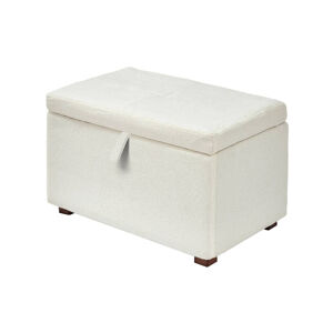 Gaia Serena Footstool - Chalk Boucle/Walnut