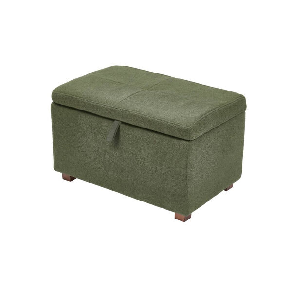 Gaia Serena Footstool - Forest Boucle/Walnut