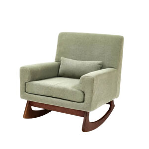 Gaia Serena Rocking/Feeding Chair - Sage Boucle/Walnut