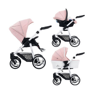 Venicci Pure 2.0 with White Chassis 3in1 Travel System – Rose