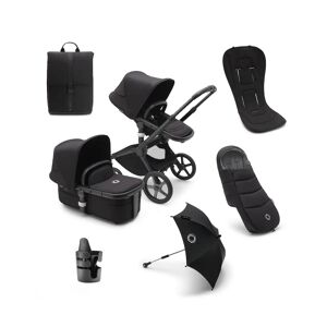 Bugaboo Fox 5 Essential Pushchair Bundle - Black/Midnight Black