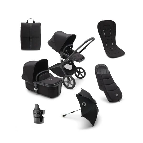 Bugaboo Fox 5 Essential Pushchair Bundle - Black/Midnight Black