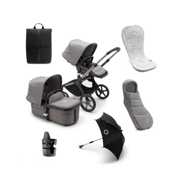 Bugaboo Fox 5 Essential Pushchair Bundle - Graphite/Grey Melange