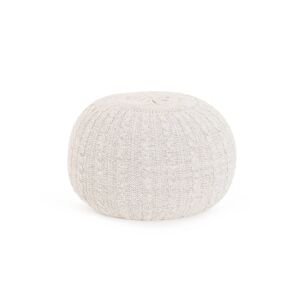 Tutti Bambini Knitted Pouffe Footstool - Fresh Cream