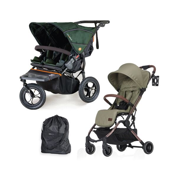 Out n About Didofy Double Stroller Bundle - Green/Olive