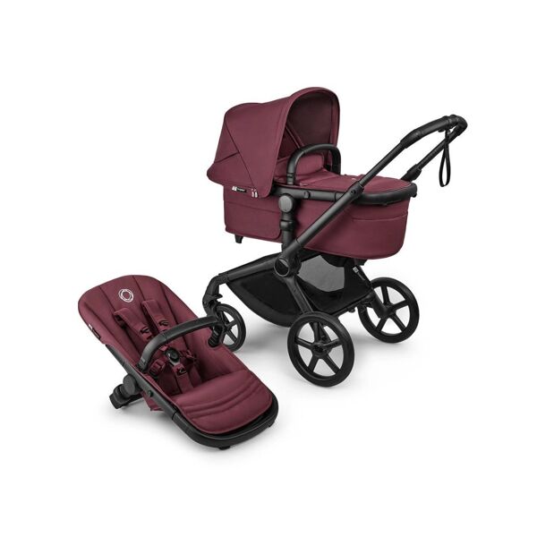 Bugaboo Fox 5 Renew Complete Pushchair - Black/Dark Cherry
