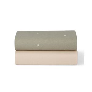 Snuz Pack of 2 Crib Sheets - Sage Cross