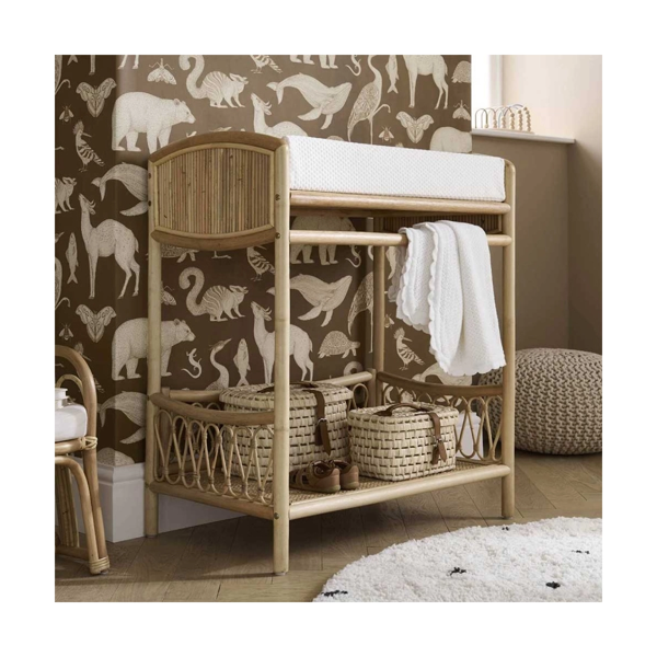 CuddleCo Aria Changer With Hanging Rail - Rattan