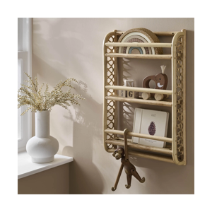 CuddleCo Aria Wave Bookshelf - Rattan