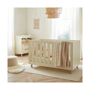 CuddleCo Harper Cot Bed - Cream & Ash