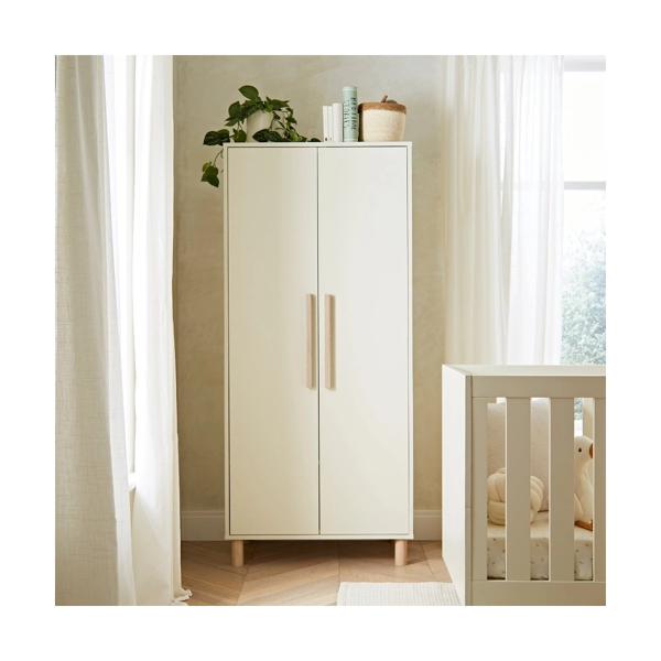 CuddleCo Harper Nursery Wardrobe - Cream & Ash