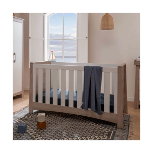 CuddleCo Lana Cot Bed - Ash & White