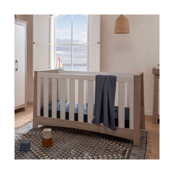 CuddleCo Lana Cot Bed - Ash & White