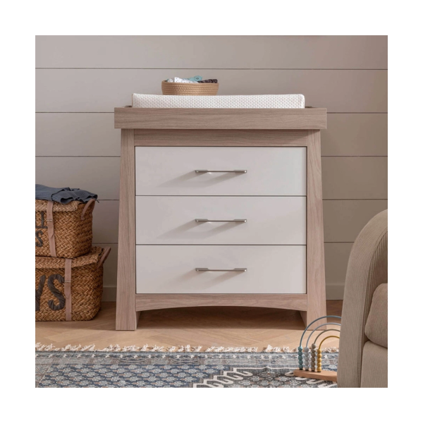 CuddleCo Lana Dresser Changer - Ash & White