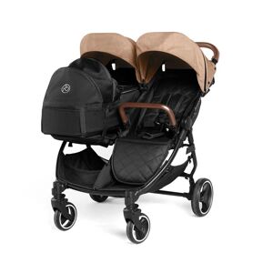 Ickle Bubba Venus Prime Double Stroller - Biscuit/Black/Tan