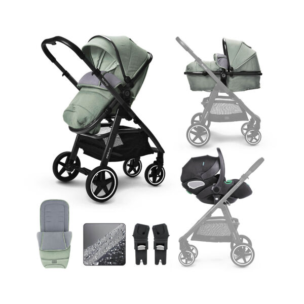 miniuno Toura Go Travel System with Lie Flat i-Size Carseat - Sh
