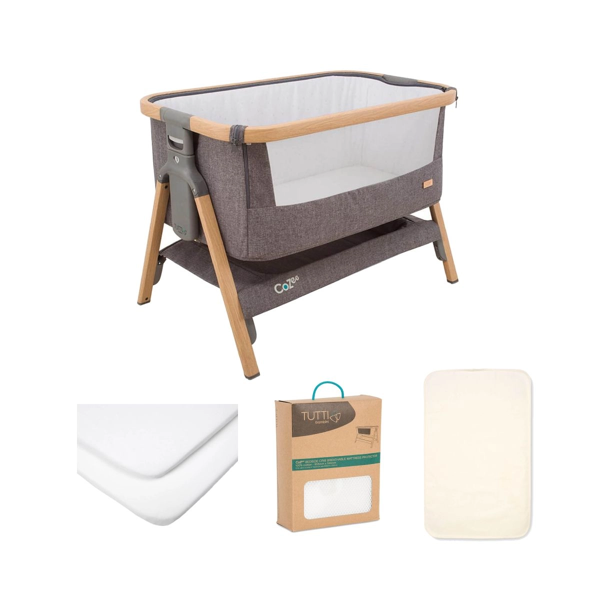 Tutti Bambini CoZee Bedside Crib 4 Piece Essential Essential Bun