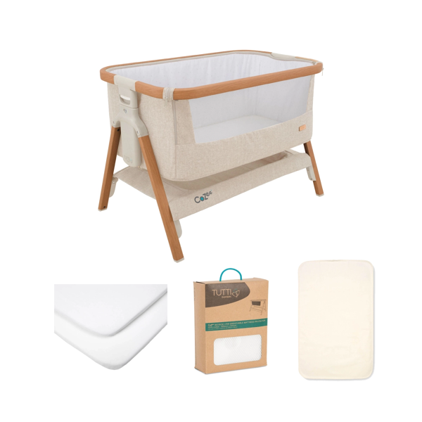 Tutti Bambini CoZee Bedside Crib 4 Piece Essential Essential Bun