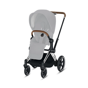 Cybex e-Priam Stroller Chassis - Chrome/Tan (2021)