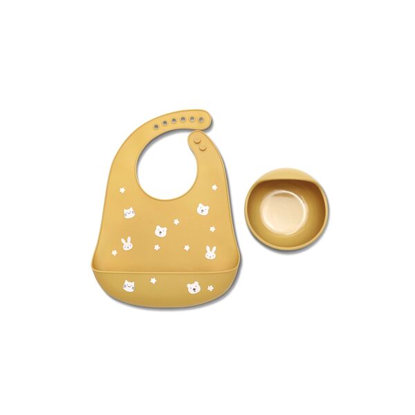 Lorelli Set of 2 Silicone Feeding Set - Natural Yellow