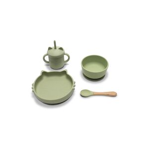 Lorelli Set of 4 Silicone Feeding Set - Natural Fresh Green