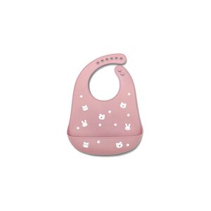Lorelli Silicone Bib - Natural Deep Pink