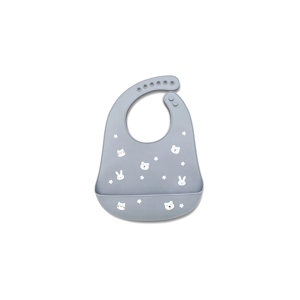 Lorelli Silicone Bib - Natural Grey