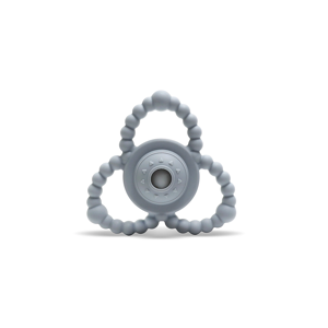Lorelli Silicone Rattle Teether - Natural Grey