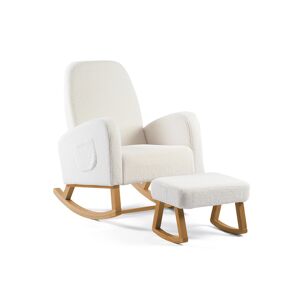 Amana Aura Nursing Chair & Stool - Snow White/Yobina
