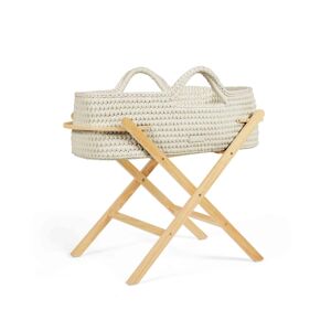 Ickle Bubba Nova Moses Basket & Stand - Cloud / Pine