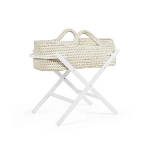Ickle Bubba Nova Moses Basket & Stand - Cloud / White