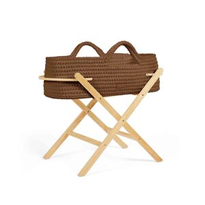 Ickle Bubba Nova Moses Basket & Stand - Mocha / Pine