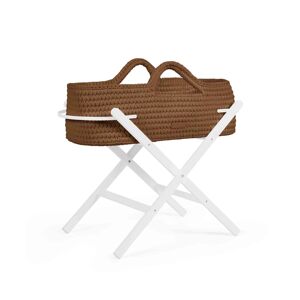 Ickle Bubba Nova Moses Basket & Stand - Mocha / White