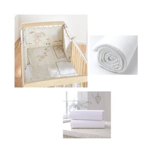 Kiddies Kingdom Bunny Bedding & Quilt Set - Beige/Brown