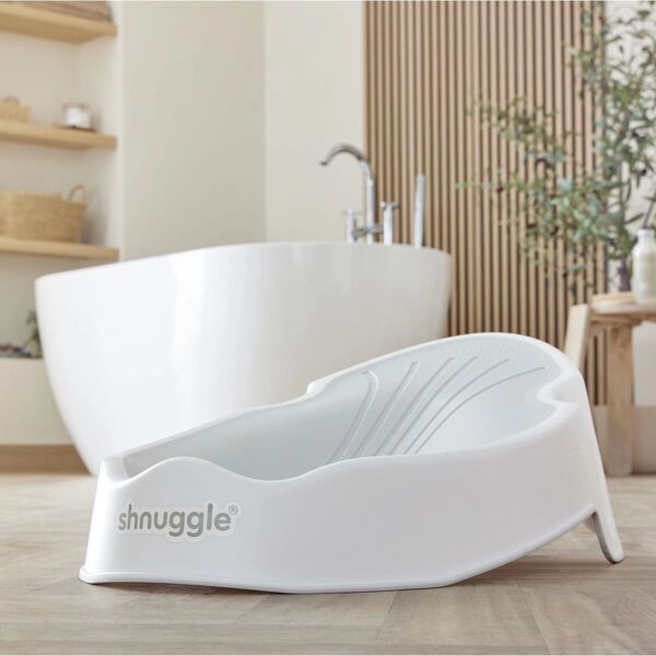 Shnuggle Newborn Baby Bath Support - White/Grey